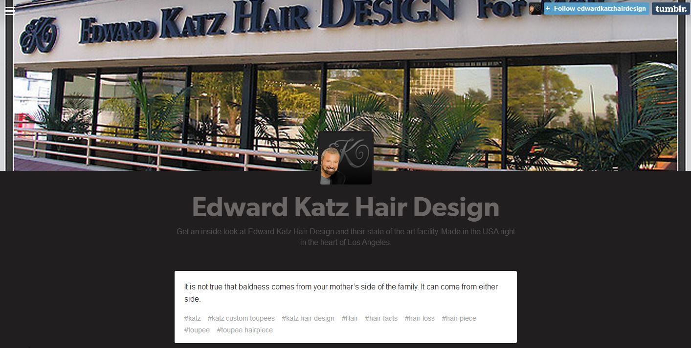 Edward Katz Hair Design Goes Social Online